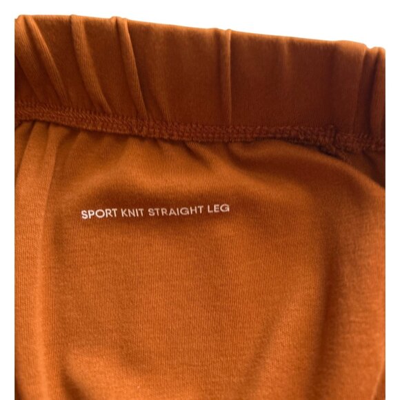 Lands End Sport Knit Straight Leg Pants S Elastic Waist Rust Orange - Picture 4 of 9